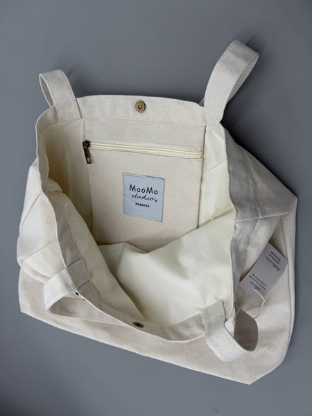 Florida Flamingo Club Double Pocket Tote Bag