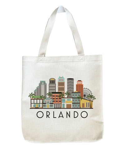 Orlando Florida City Skyline Tote Bag | Shopping Tote Beach Bag