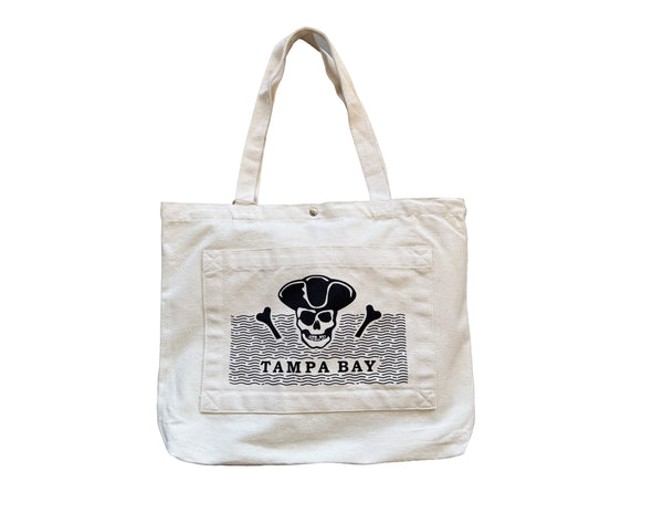 Tampa Bay Pirate Double Pocket Tote Bag