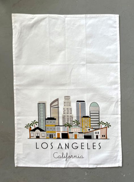Los Angeles Cityscape Cotton Kitchen Towel