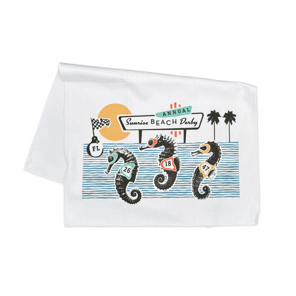 Sunrise Derby Seahorse Microfiber Kitchen and Hand Towel