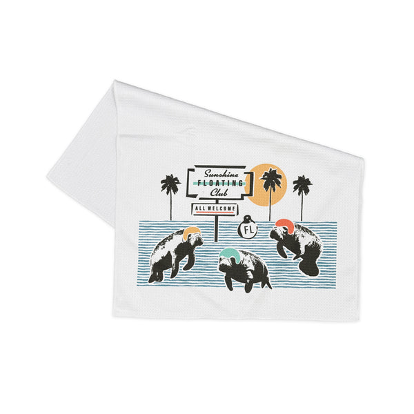Manatee Floating Club Microfiber Kitchen and Hand Tea Towel