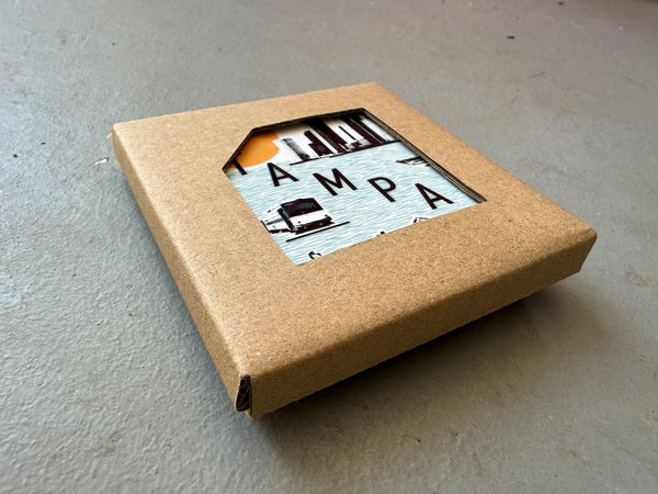 Tampa Florida Collage Skyline Ceramic Fridge Magnet