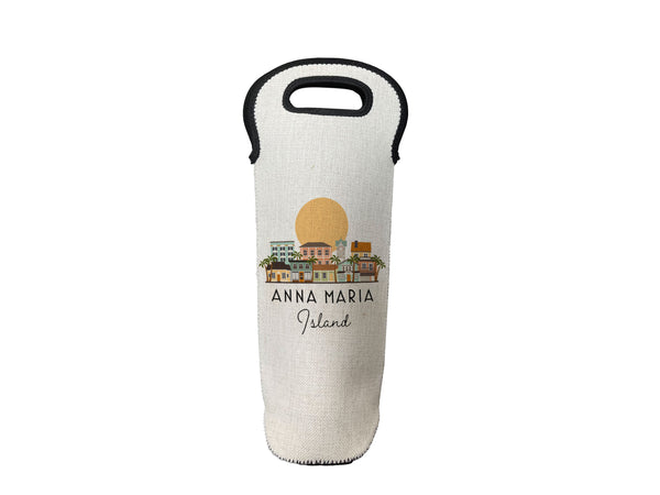 Anna Maria Island Florida Wine Carrier Bottle Holder Tote