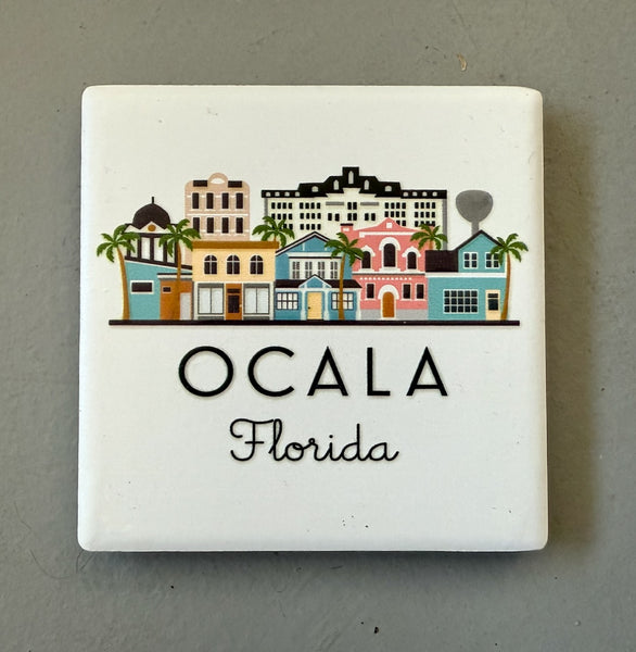 Ocala Florida Ceramic Fridge Magnet