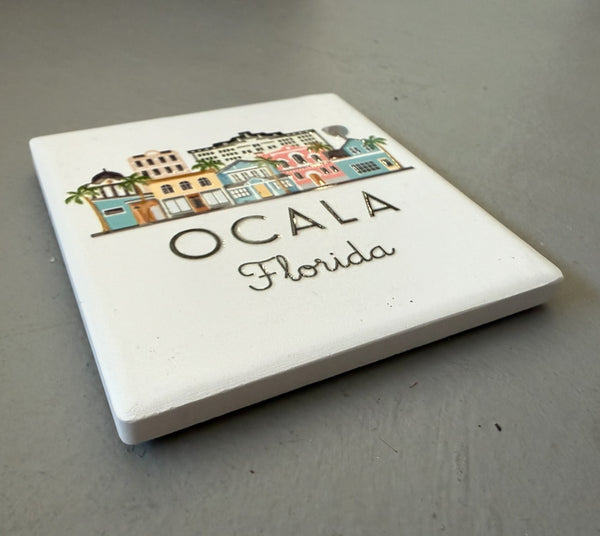 Ocala Florida Ceramic Fridge Magnet