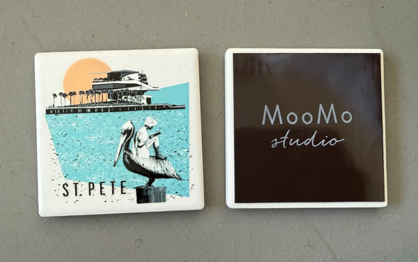 Saint Petersburg Florida Pier Ceramic Fridge Magnet