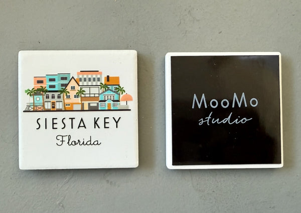 Siesta Key Illustrated Skyline Ceramic Fridge Magnet