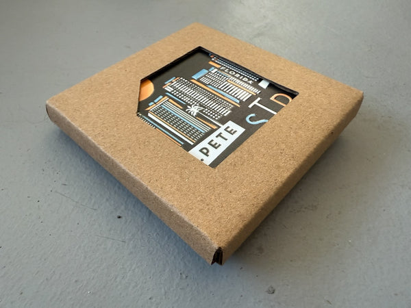 St. Petersburg Florida Black Geometric Skyline Ceramic Fridge Magnet