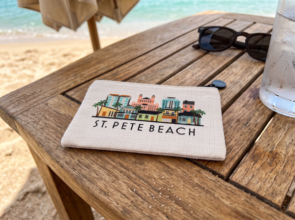 St. Pete Beach Florida Zipper Pouch Purse Wallet