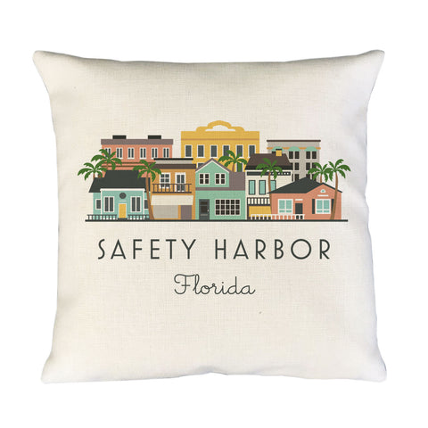 Safety Harbor Florida Town Pillow Cover | Tampa Bay Decorative Throw Pillow Cushion Sham