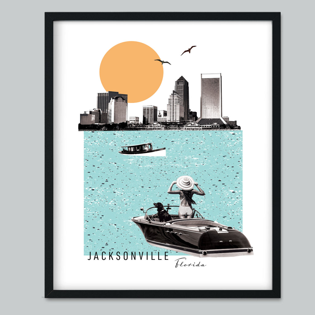 Jacksonville, Florida - Sign Destinations: Retro Travel Poster Wall Art,  Canvas Prints, Framed Prints, Wall Peels
